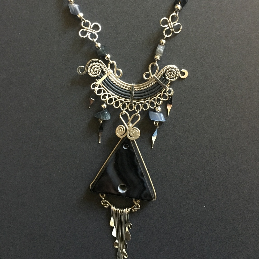 Anniversary gift stone necklace